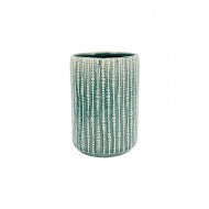 VASE CERAMIC RD 12X17CM-LT BLUE  CP100125M