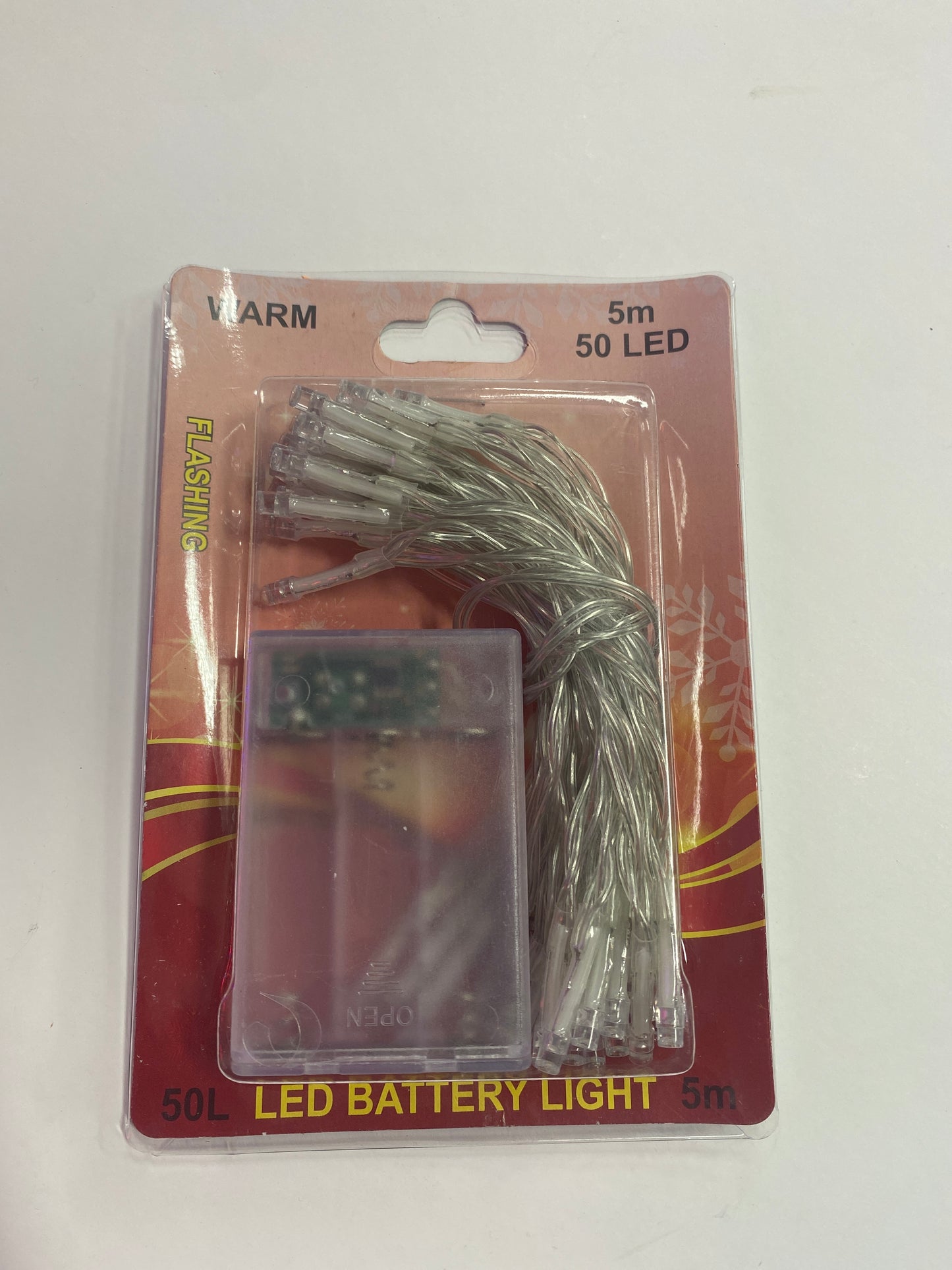 50L FLASHING LED BATTERY LIGHT 5M-WRAM COLOUR 60389