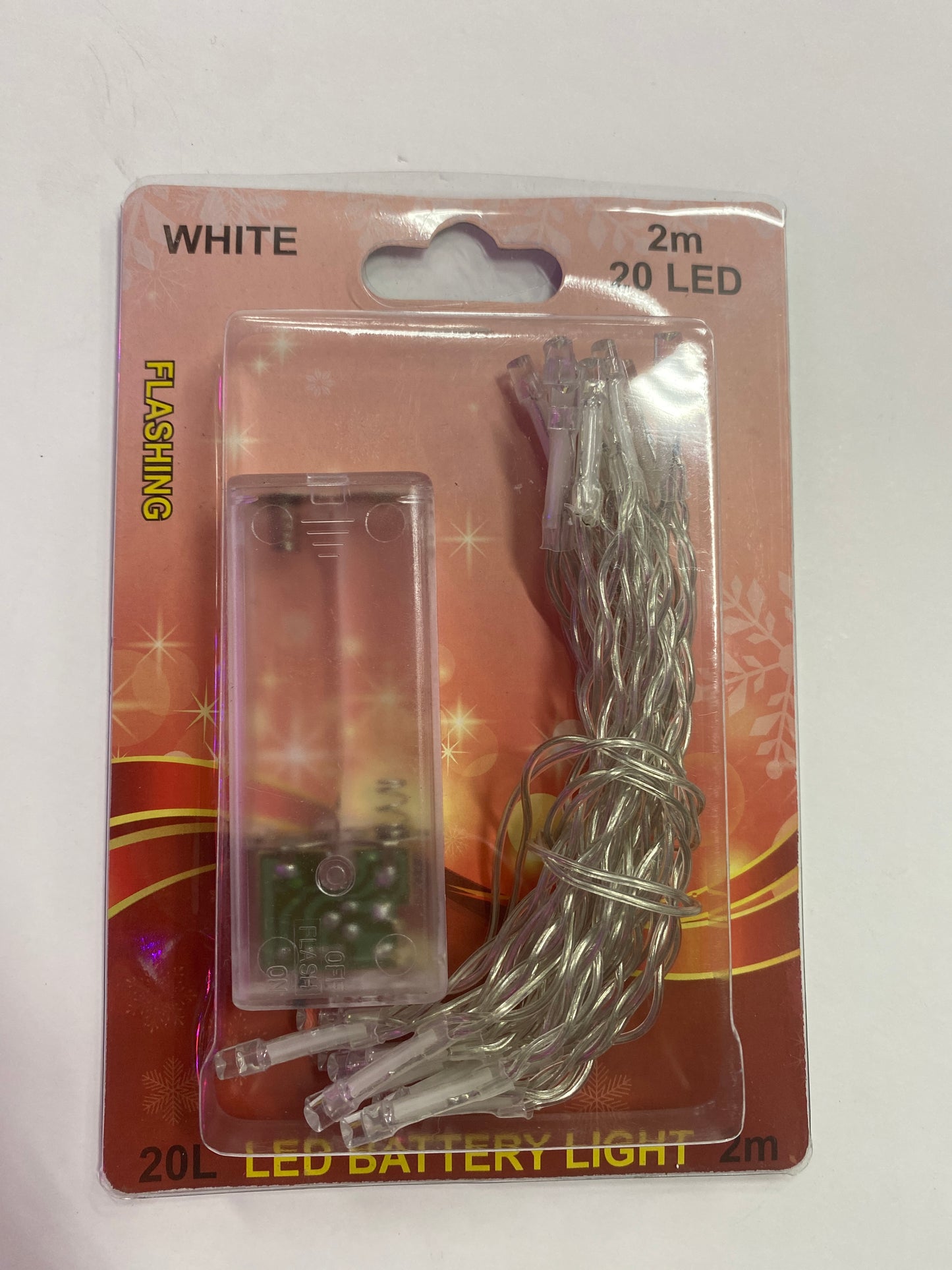 20L FLASHING LED BATTERY LIGHT 2M-WHITE 60338