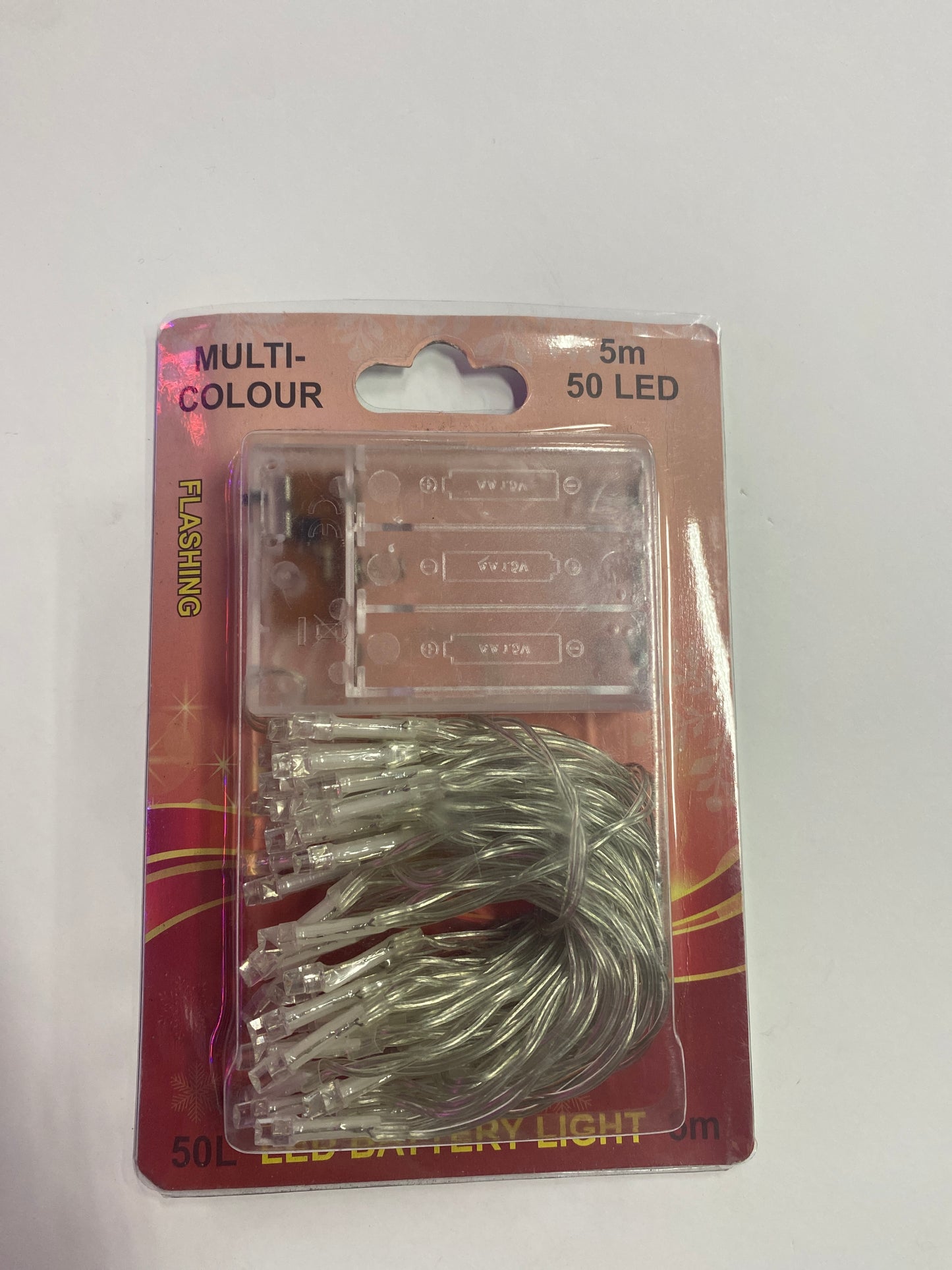 50L FLASHING LED BATTERY LIGHT 5M-MULTI-COLOUR 60339