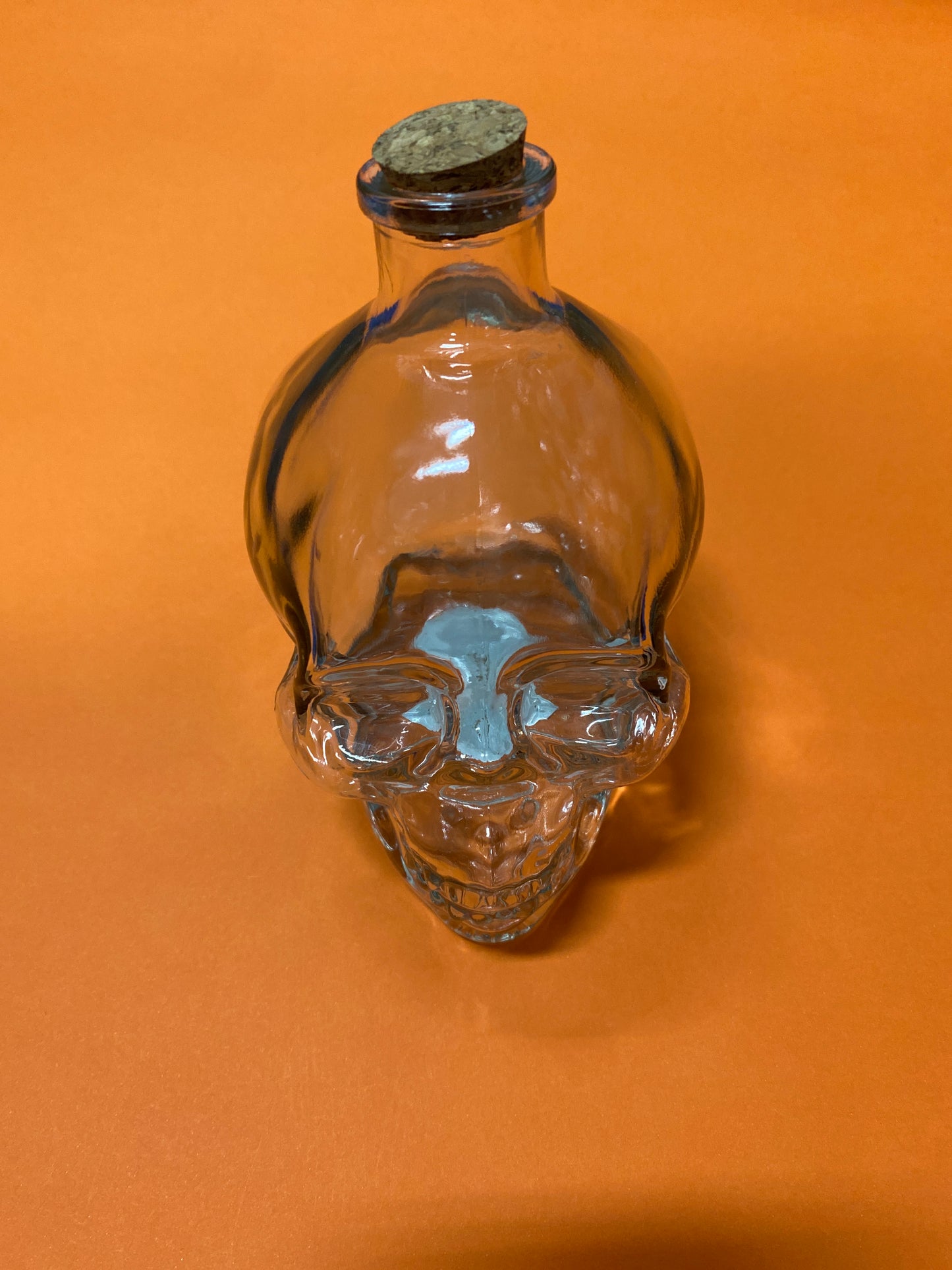 Skull jar with cork top 380ml Gla203864