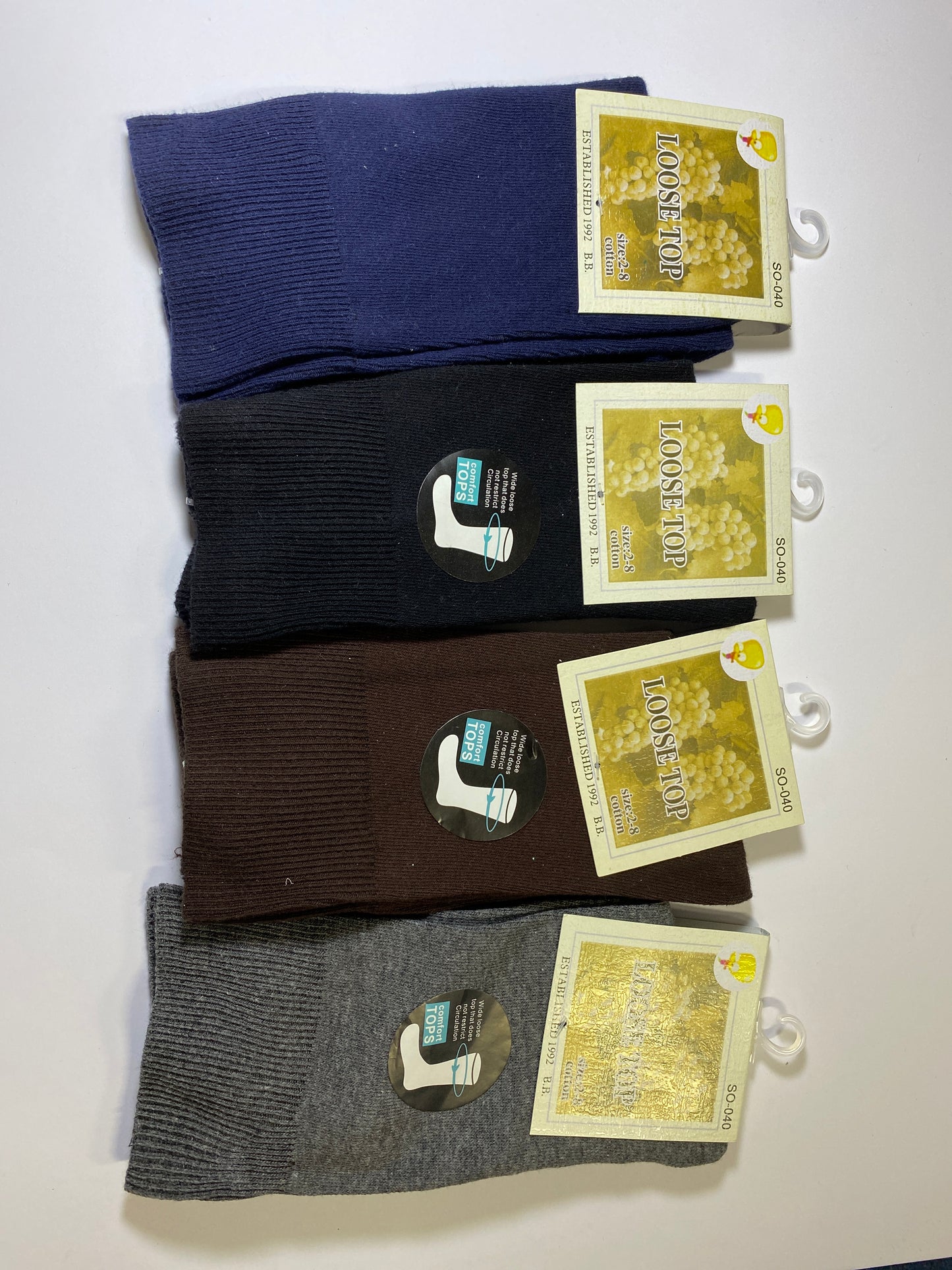 Lady loose top cotton socks Size:2-8 SO-040