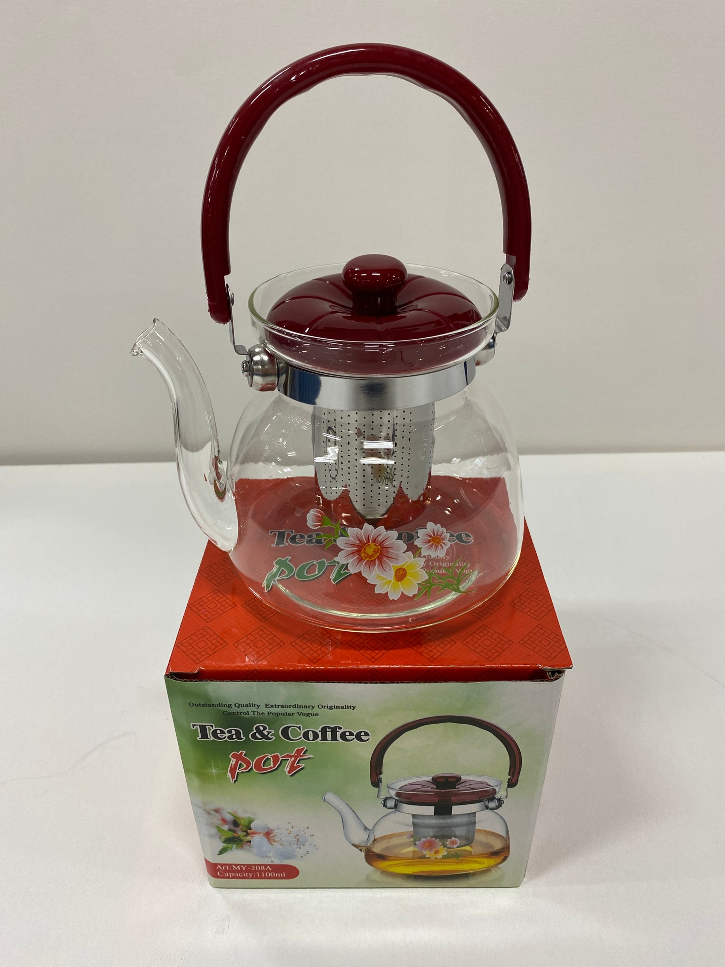 Glass Teapot 1100ml KWP208c