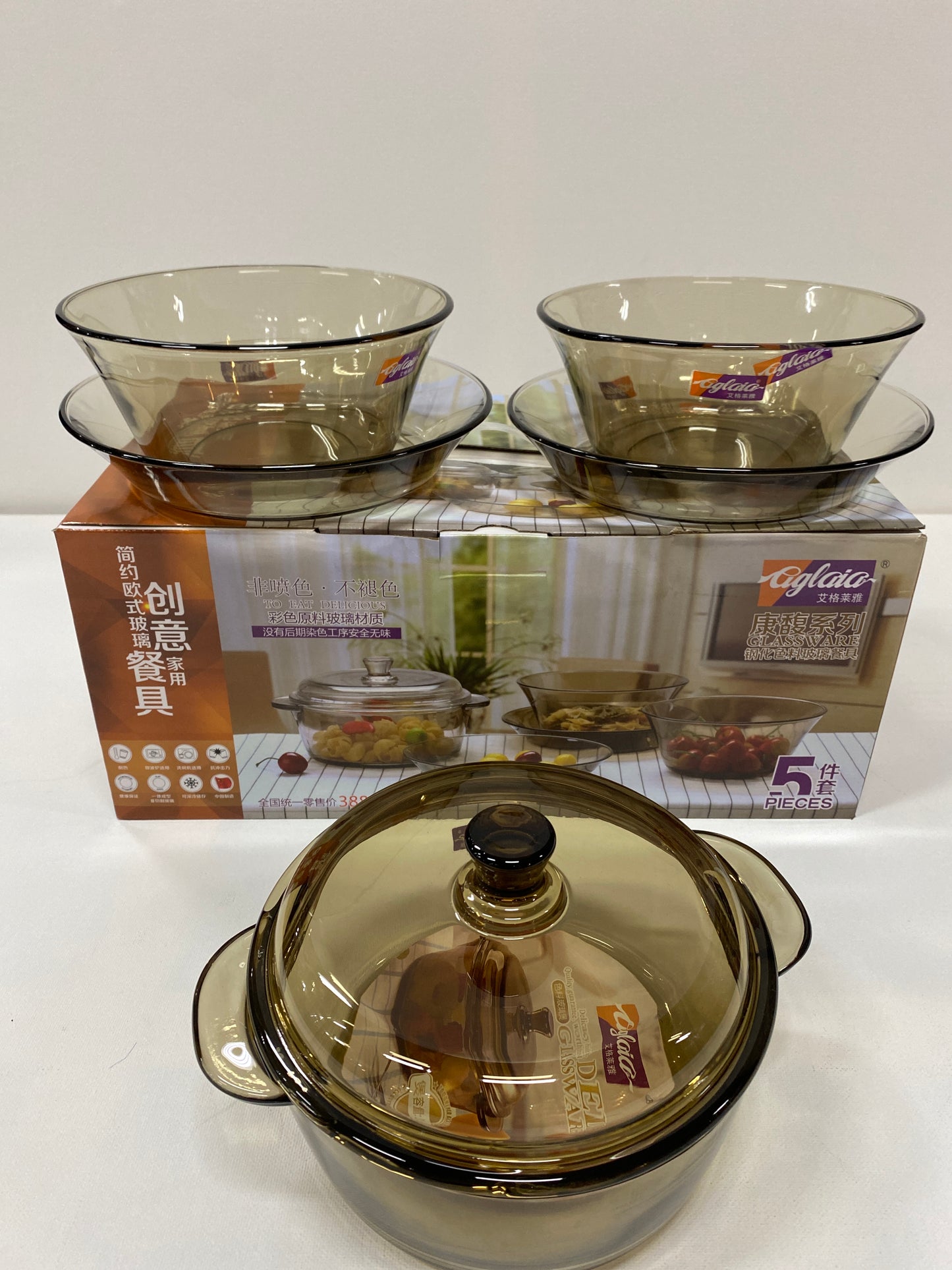 Glass ware 5pc/set. A-KF007s/LS