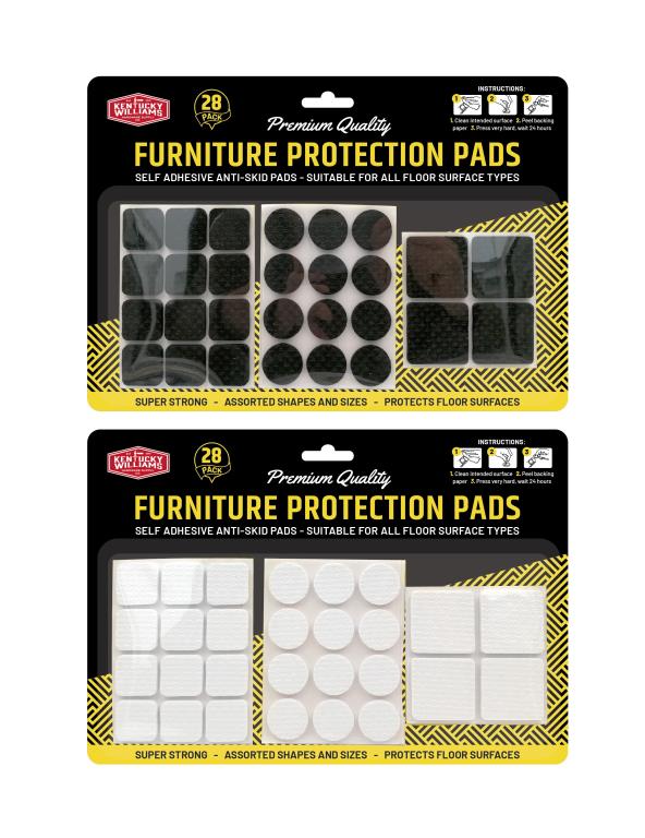 Anti Skid Rubber Protection Pads - 28PCE Bulk Pack  DUR0577