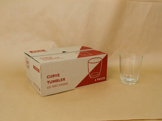 360ML GLASS CURVE TUMBLER 13OZ  LG100213.