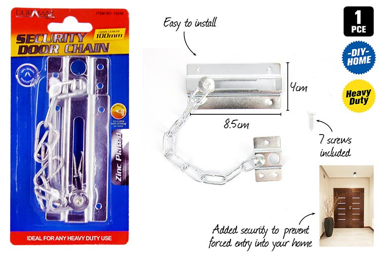 1pce Door Guard w/Chain-100mm  12249