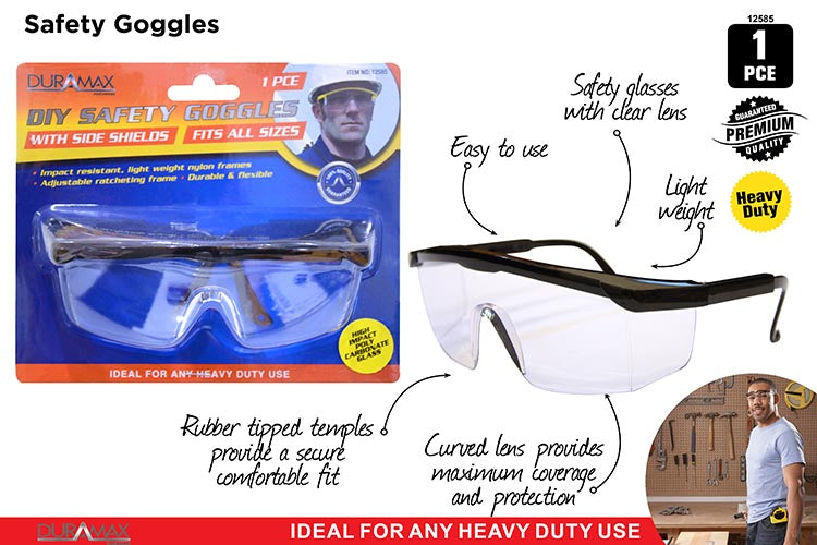 1pce Safety Glasses-Nylon- High Impact  12585