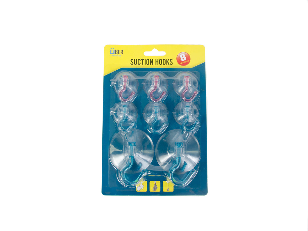 8 ASSORTED SUCTION HOOKS  HDW1475.