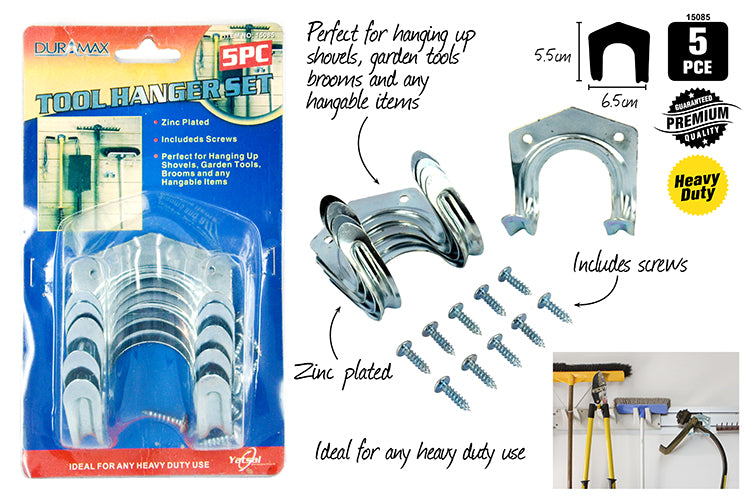 5pce Tool Hanging Set-Zinc Plated. 15085