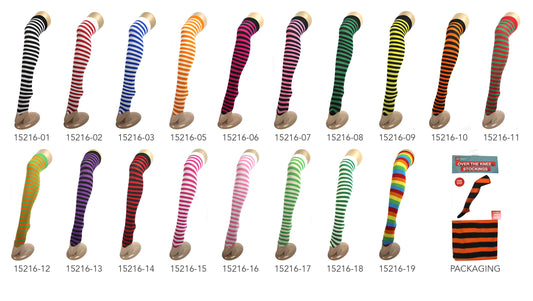 Over Knee Stockings Stripe (15216)