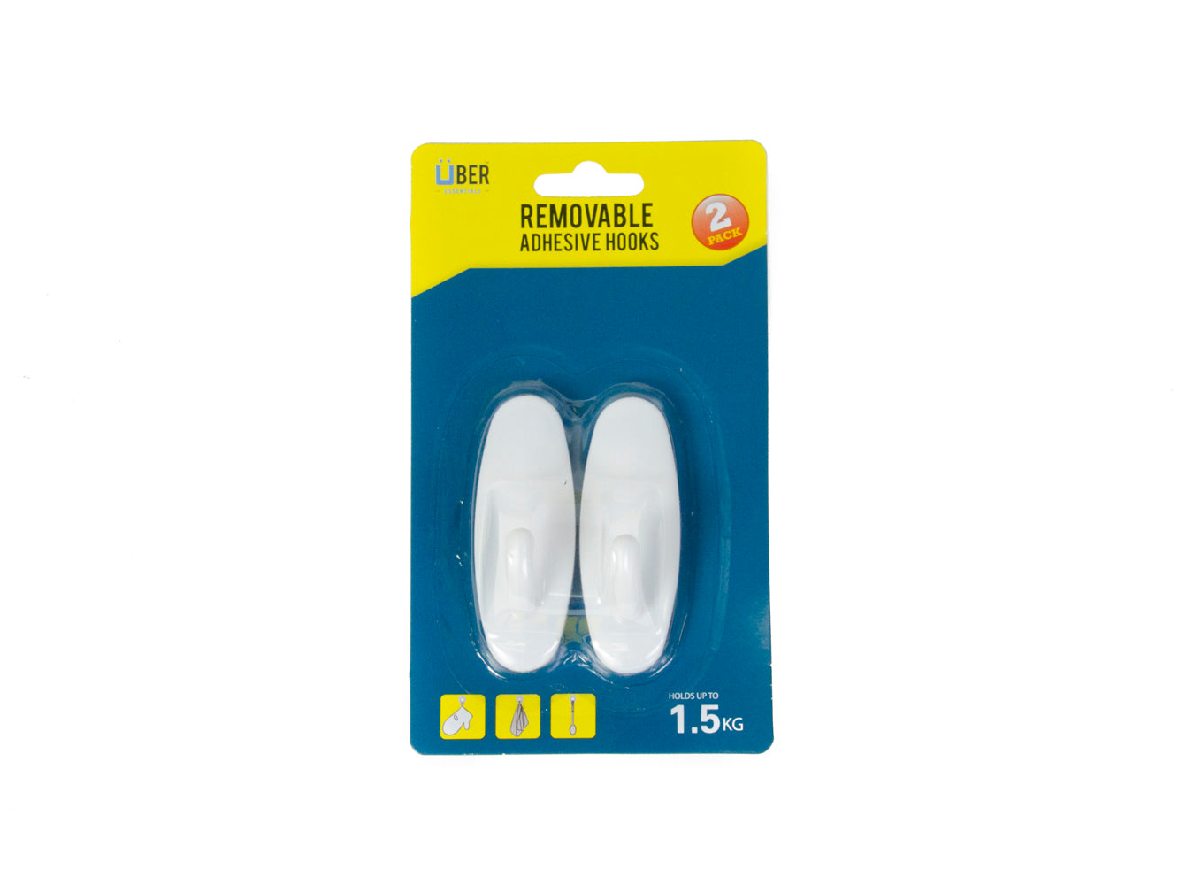 P/2 REMOVABLE ADHESIVE HOOKS HDW1849.