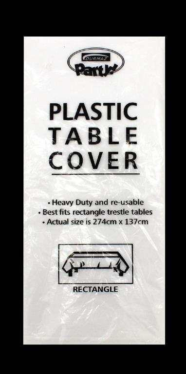 Plastic White Series Party Table Cloth- 274CM x137CM  DUR0823