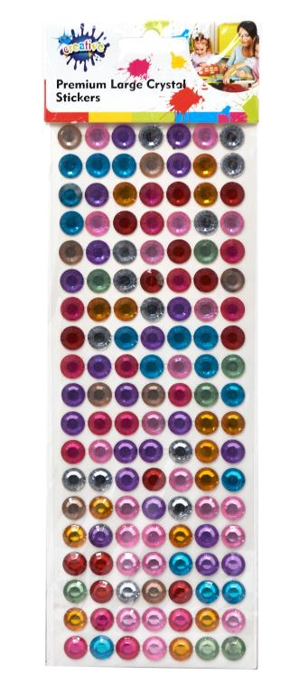 Self-Adhesive Large Crystal Stickers - Assorted Colour Series  DUR3805