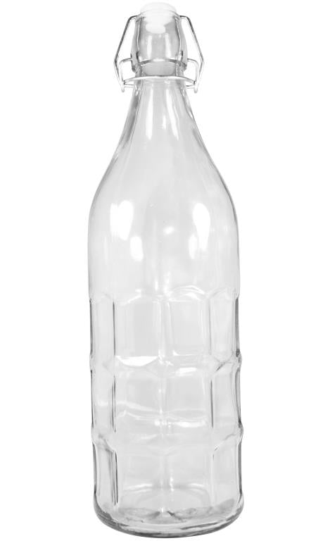 Clip Top Glass Water Btle - Clear  DUR0958