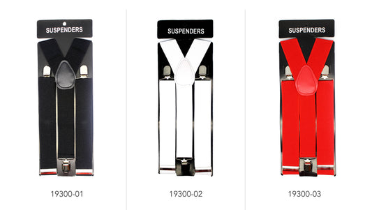 Suspender (Wide) Black White or Red (19300) 19300-01