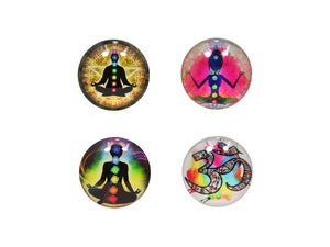 5CM GLASS CHAKRA MAGNET .MAGSHAK