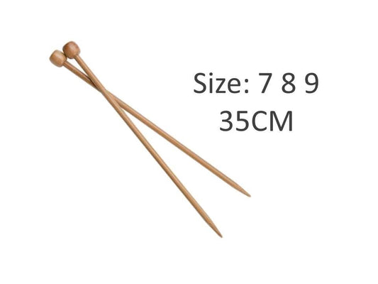 35CM BAMBOO KNITTING NEEDLE SIZE 7 8 9. CRA21839