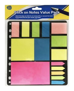 Neon Stick On Notes - Assorted Size Mega Pack  DUR1017