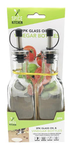 2PK Oil & Vinegar Glass Bottles   DUR4165