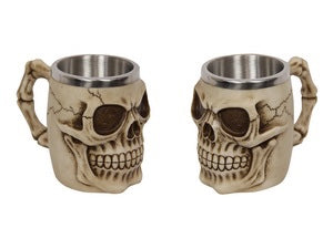 13CM SKULL HEAD MUG (GIFT BOX). SKULHMUG