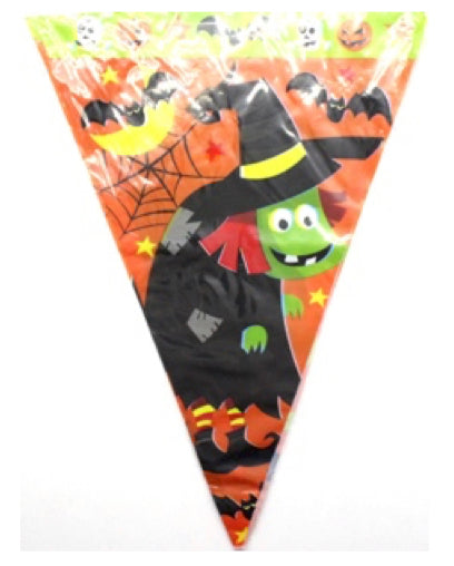Halloween Plastic Bunting Flag (Frankenstein and Witch) (22901)