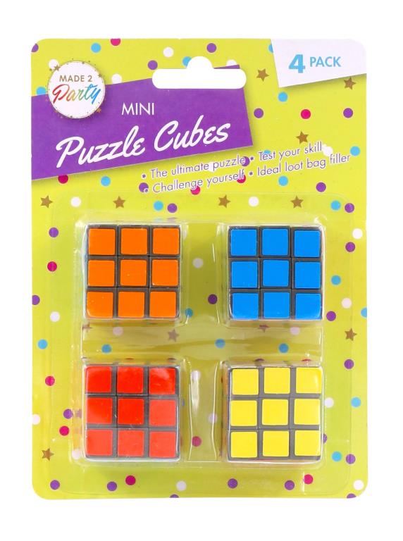 4PK Mini Novelty Puzzle Cubes   DUR1143