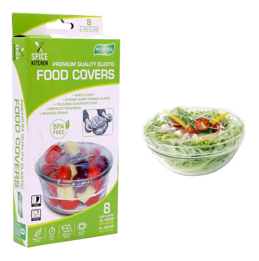 Re-Usable Elastic Food Covers-8PK  DUR1326