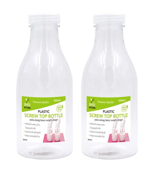 Plastic Milk Bottle with Screw Top Lid-500ML  DUR5181