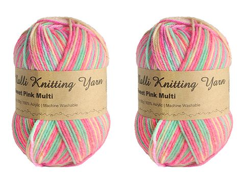 100G SWEET PINK MULT COL YARN   SEW 262892