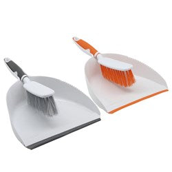 DUSTPAN AND BRUSH SOFT GRIP HANDLE 2 ASSTD  48450