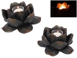 16CM LOTUS FLOWER CANDLE HOLDER. BUDDLOTL