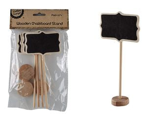 WOODEN CHALKBOARD STAND/4  CRAFT 244850