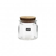 GLASS JAR W/CORK LID 95ML 6.9CMH   GJ81097