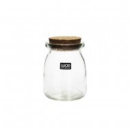 GLASS JAR W/CORK LID 200ML 9.2CMH GJ81127