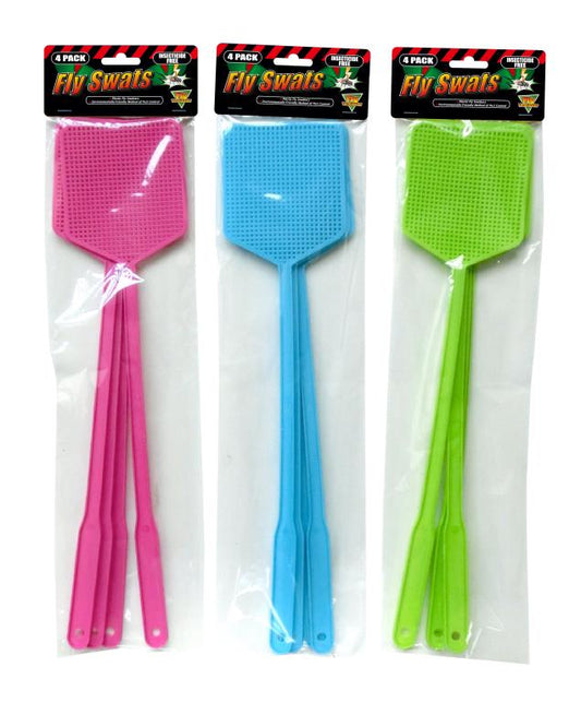 Plastic Fly Swatters-4PK. DUR2298