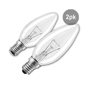 E14 Light Globe Warm White – 2 Pack  GL-AE1425