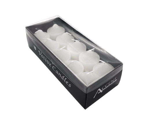VOTIVE CANDLE WHITE PACK OF 10. CPU30634