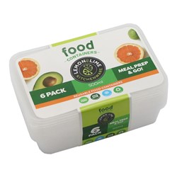 REUSABLE FOOD CONTAINERS 6PK 500ML PDQ   68656
