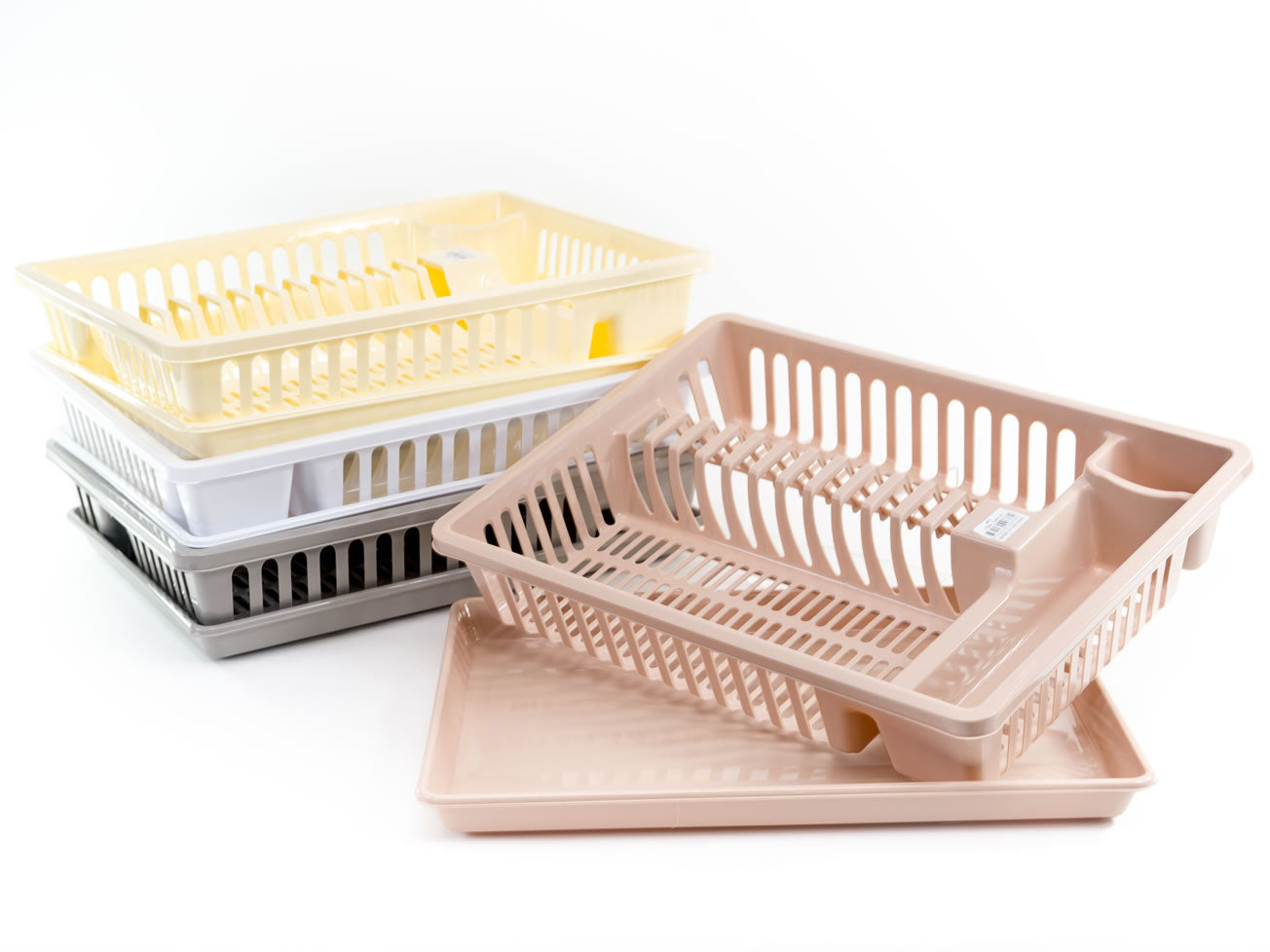 DISH RACK WITH TRAY (MIX COLOURS)  DRK01MIX.