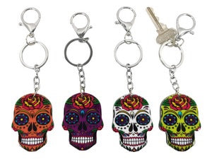 CANDY SKULL KEY RING 4 ASSTD. KRSKUCAN