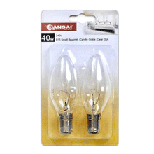 Load image into Gallery viewer, B15 Light Globe Warm White – 2 Pack  GL-AB1525
