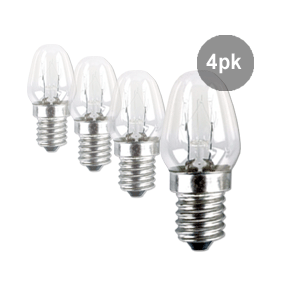 E12 Light Globe Warm White – 4 Pack  GL-AE1207