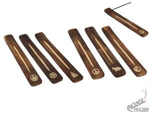 26CM WOODEN INCENSE ASH CATCHER 6 ASSTD .ASHCAT