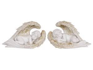 9CM CHERUBS WITH GOLD GLITTER. CHERLAYG