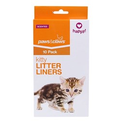 KITTY LITTER LINERS 10PK 72X30CM  85202