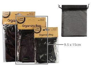 9.5*15CM ORGANZA BAG - BLACK/6    CRAFT 255313