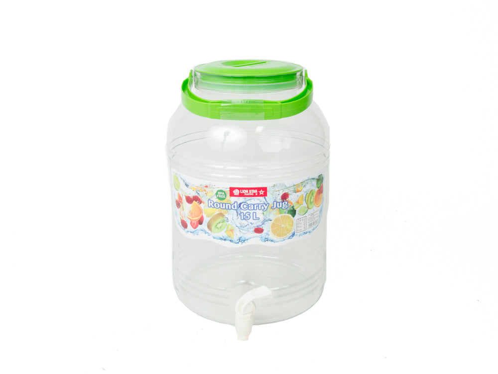 ROUND CARRY JUG W/TAP  D-47.
