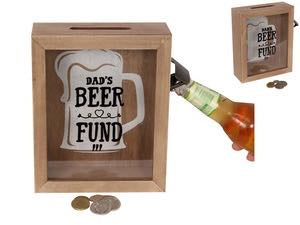 22CM DADS BEER FUND BOTTLE TOP HOLDER AND BOTTLE OPENER. BEERFOPE