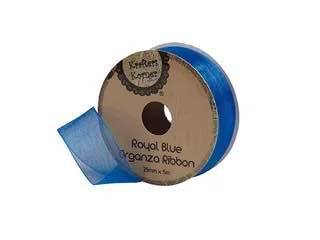 ORGANZA RBLUE RIBBON 25MMX5M .CRAFT 251148